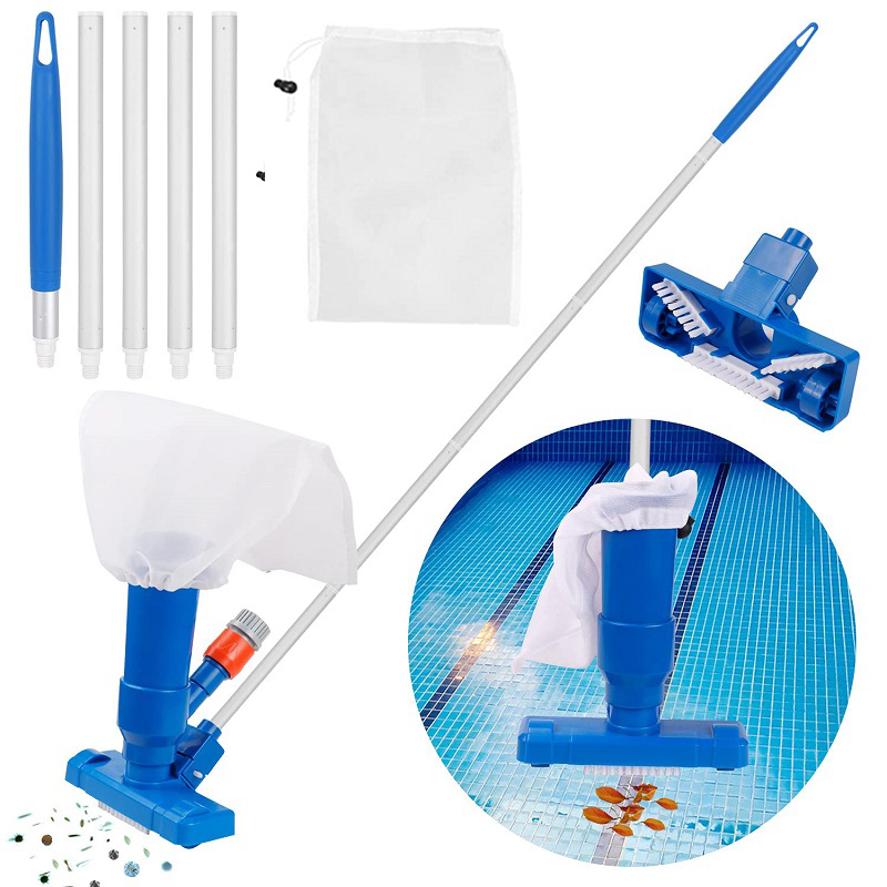 Professional Pool Cleaning Brush Set Portable Pond Vacuum Jet Underwater Cleaner with Handle for Swimming Pools Cleaning Tools