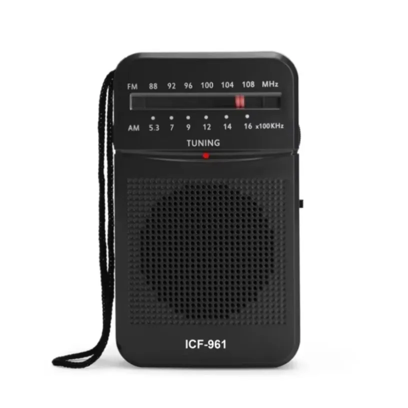 Batteria AA a banda intera Piccola radio portatile Mini AM FM Puntatore Radio tascabile per uso di emergenza in campeggio interno ed esterno