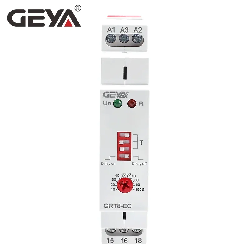 GEYA GRT8-EC 10A Двухфункциональное реле таймера на задержке или выключении Реле задержки AC220V/DC24V AC380V ACDC24V-240V Реле времени CE CB ROHS