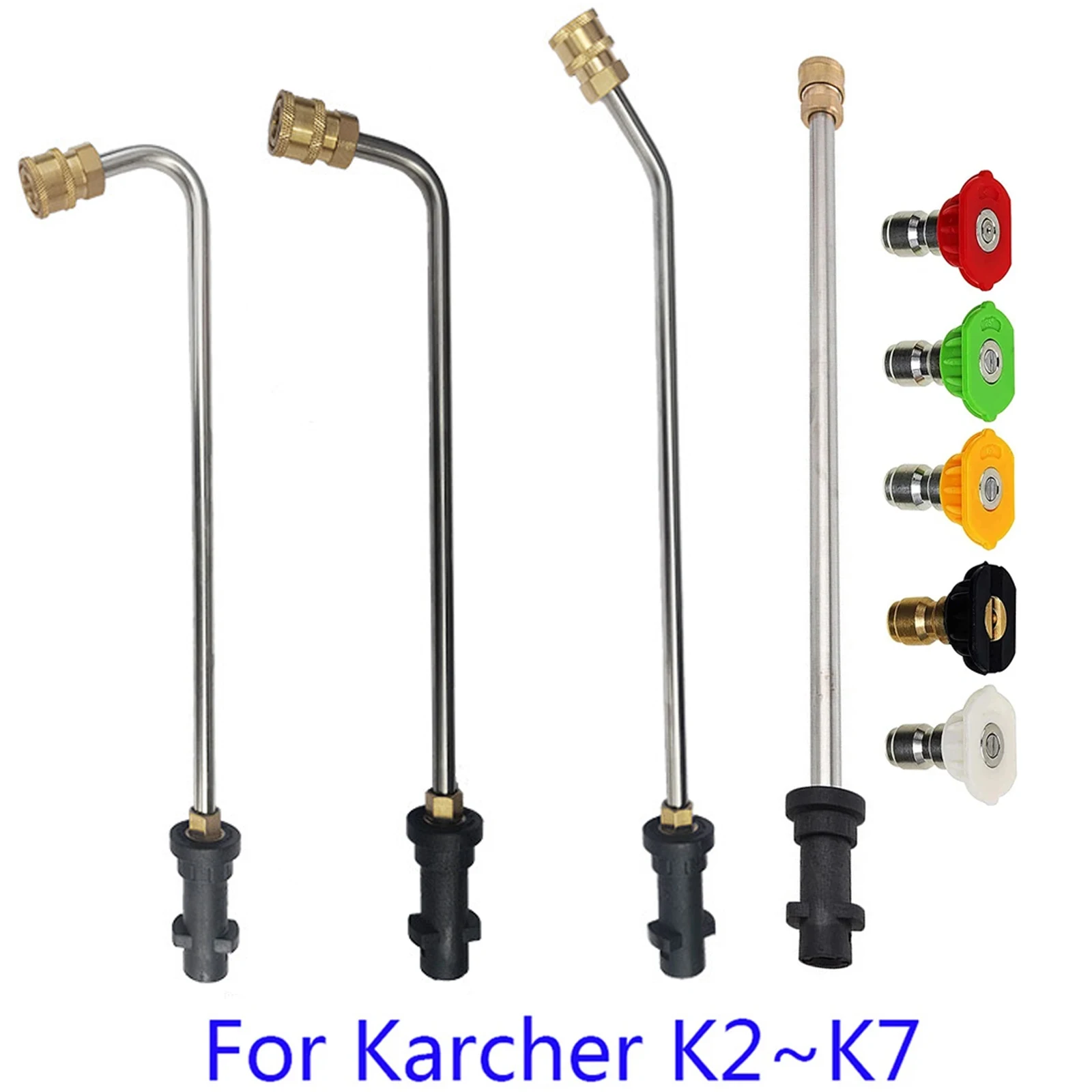 Extensión de pistola de agua de alta presión para limpieza de coche, varilla de 1/4 de pulgada para Karcher K2 K3 K4 K5 K6 K7 con boquilla