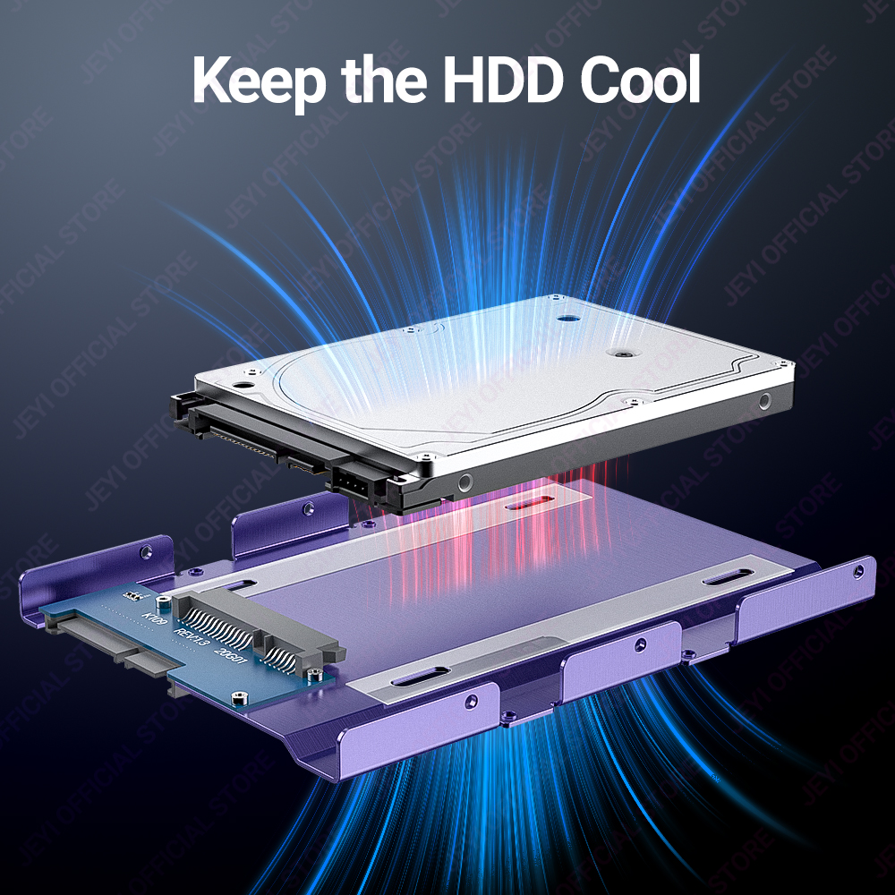 JEYI 2.5 "から 3.5" SSD HDD ハードドライブアダプタベイホルダー取り付けブラケットキャディトレイ 7 / 9.5 / 12.5 ミリメートル 2.5 インチ HDD / SSD 用