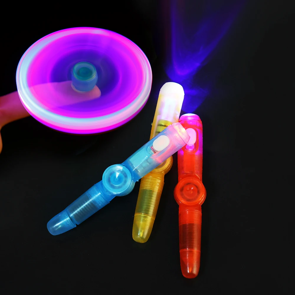 Penna rotante a LED Penna a sfera Fidget Mano superiore Glow in Dark Light EDC Giocattoli antistress Giocattolo per bambini Regalo Materiale scolastico Decompressione