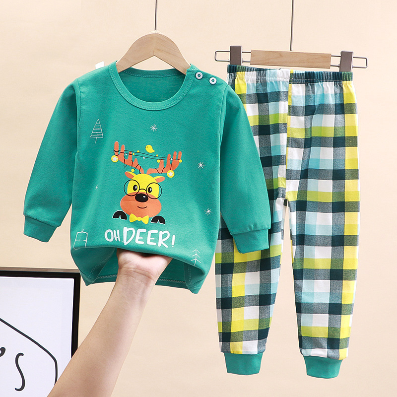 Little maven-Conjuntos de invierno y otoño para niños y niñas, camisetas navideñas, Tops y pantalones, ropa para niños, ropa de algodón 2025
