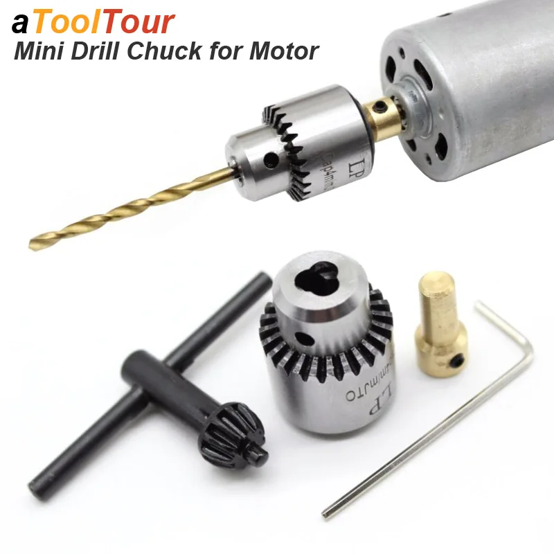Mini chave de mandril de moagem de broca elétrica jt0 0.3-4mm com eixo de 3.17mm kits de adaptador de 3 mandíbulas cartucho de mandril para motor