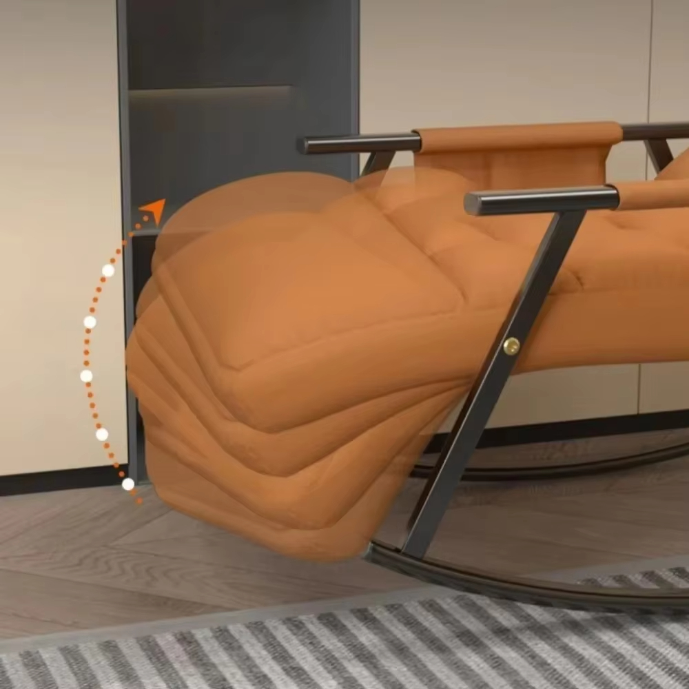 Sedia a dondolo di lusso leggera Rilassante rilassante e comoda poltrona pigra per uso domestico con schienale regolabile multiuso