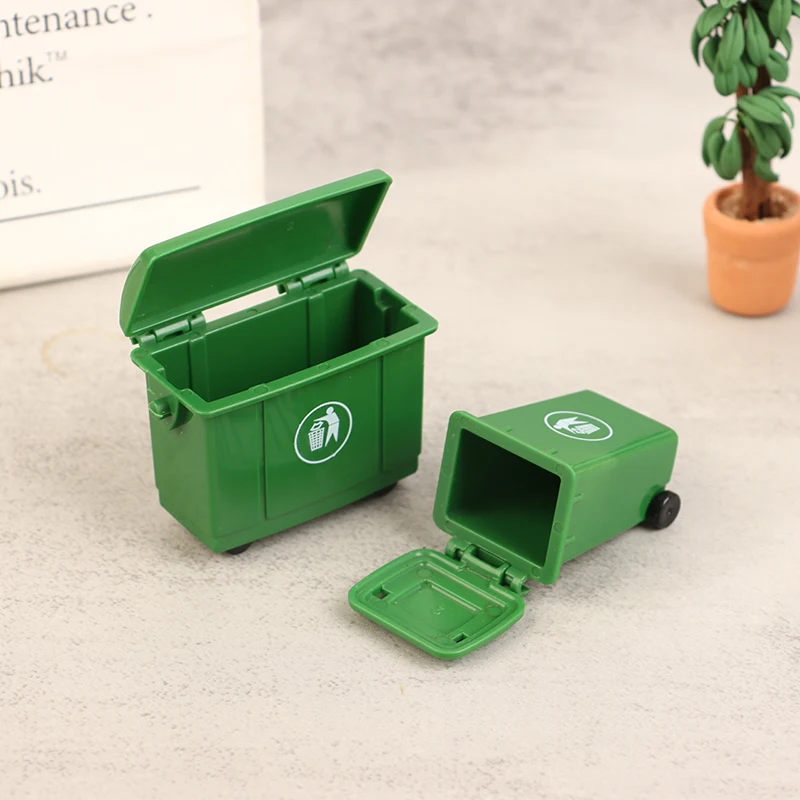 1Set 1:12 Puppenhaus Miniatur Mülleimer Spielzeug Mini Hygiene Mülleimer Modell Simulation Müll Bordstein Papierkorb Kind Spielzeug geschenk