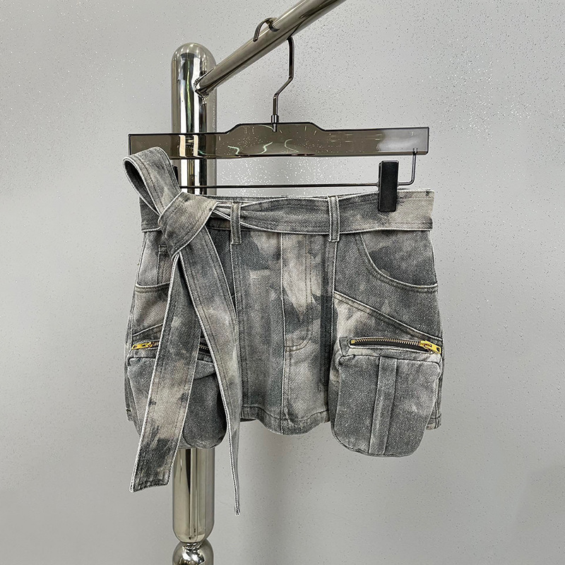 Amerikaanse Zomer Nieuwe Camouflage Multi-Pocket Werkkleding Broek Losse Pittige Girl Street Casual Lage Taille Korte Spijkerrok Broek