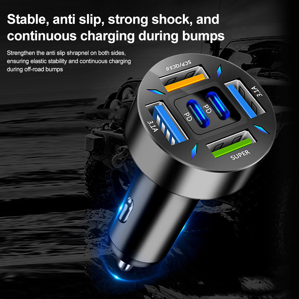 Ładowarka samochodowa 66 W USB typu C Szybkie ładowanie Ładowarka do telefonu iPhone 14 Pro Max Xiaomi Samsung Huawei Ładowarka samochodowa