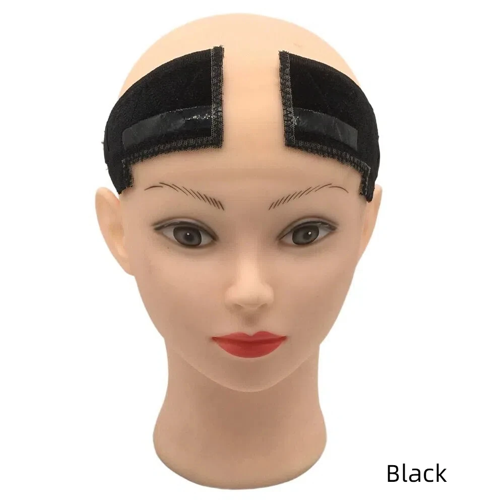 Peruca aperto bandana de veludo com silicone bandana lenço cabeça faixa de cabelo com linha de pesca invisível e ajustável bandana para peruca