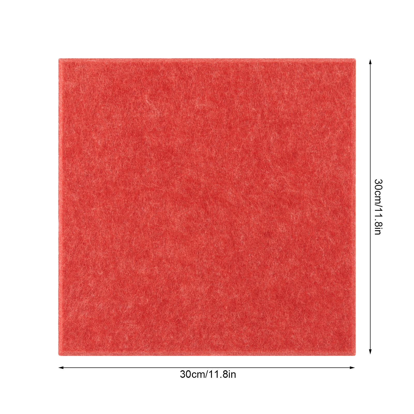 18 Stück Rot Akustik-Paneele Polyester-Faser Akustikplatten Schallabsorber Schallschutz Quadratisch 11,81*11,81 pouces