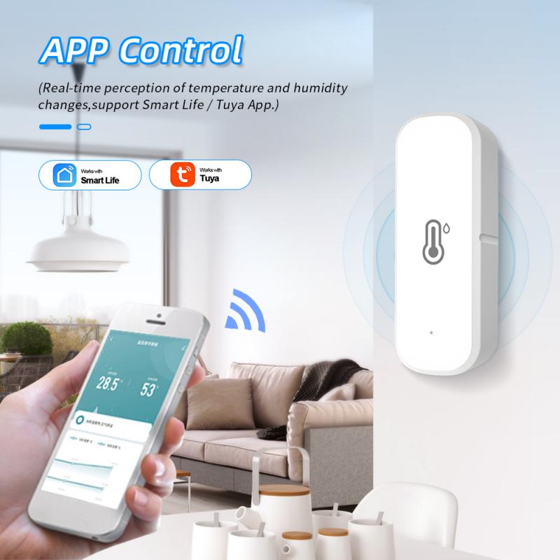 1 pçs zigbee 3.0 wifi sensor de umidade temperatura tuya vida inteligente termômetro higrômetro detector trabalho com alexa google casa