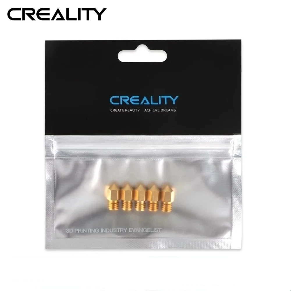 อย่างเป็นทางการ Creality ทองเหลืองหัวฉีด 0.3/0.4/0.5/0.6/0.8/1.0 มม.สําหรับ Ender 3/Ender 3 V2/Ender 3 Pro/Ender 3 Max /Ender 5/CR 10 Series