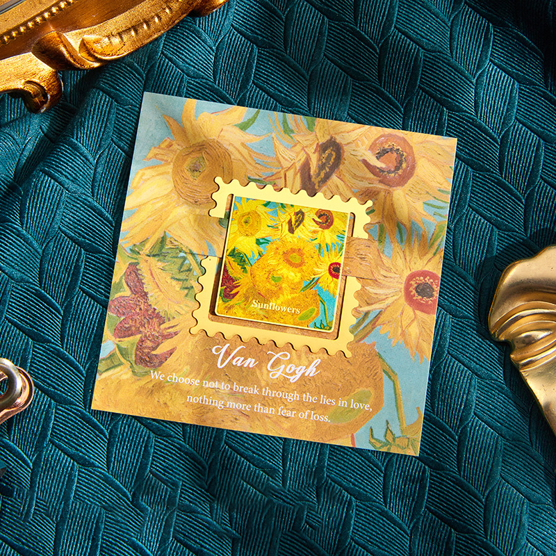 Marcapáginas de pintura al óleo de girasol de Metal, Clips de inserción, soporte de Página de Libro, marcador de Página de Libro, regalo de papelería para niños, estudiantes y profesores