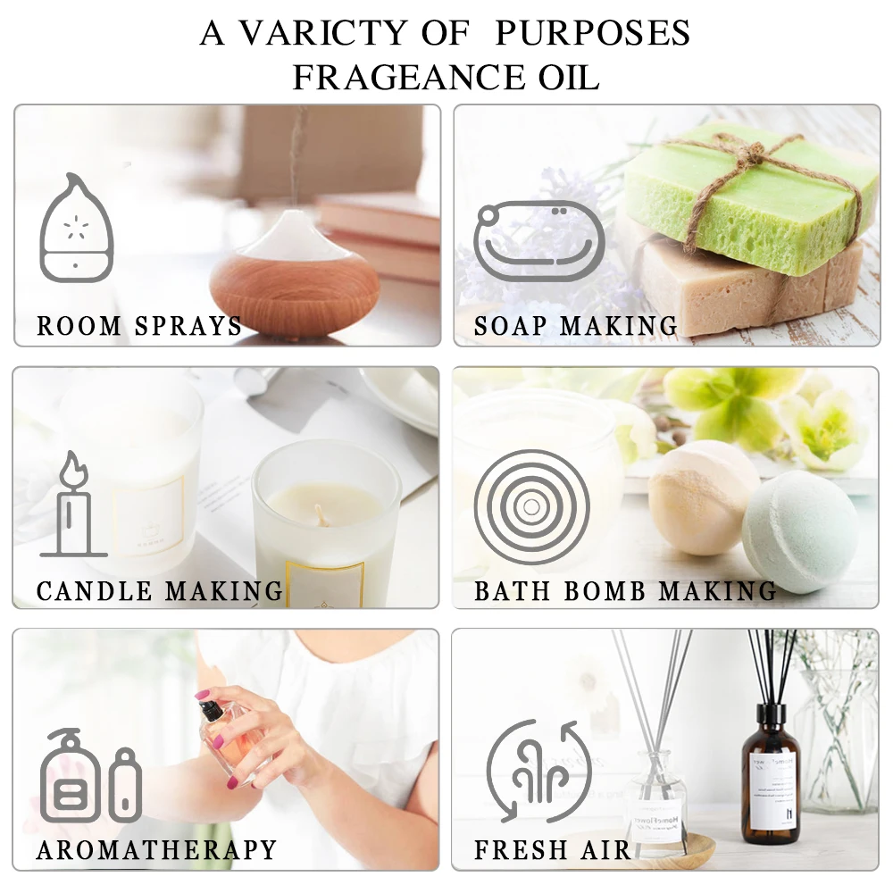 100ml น้ํามันหอมระเหยสําหรับ Humidifier Aromatic Diffuser Lavender Eucalyptus Rose ขิงตะไคร้กลิ่นหอมน้ํามันทําเทียน