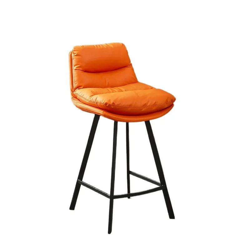 ‌ Taburete de bar de metal de lujo con reposapiés: altura ajustable, giratorio minimalista |   Ergonómico para encimera y recepción de bar con isla de cocina ‌