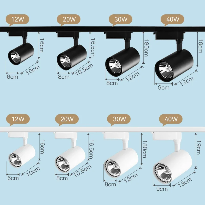 Led Track Spotlight Track Light Led Light Ceiling Kitchen Rail Systems Lamp Set Track Lighting Rail Led Spot For Home Store shop