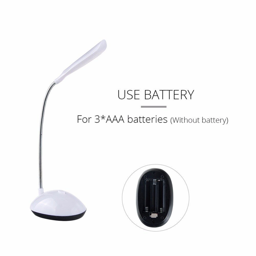 Luz LED de escritorio, lámpara de lectura con protección ocular, lámpara alimentada por batería AAA, luz nocturna creativa plegable para leer, estudiar y dormitorio