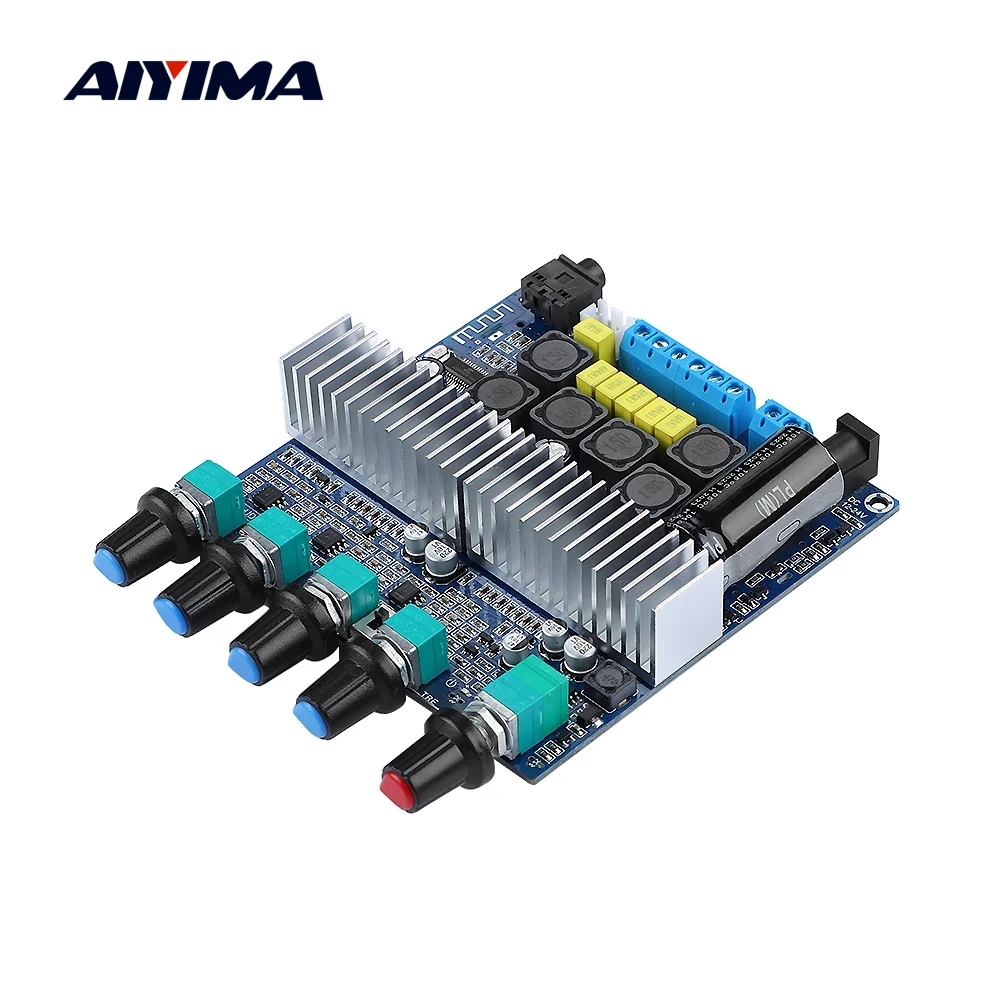 AIYIMA TPA3116 Placa amplificadora para subwoofer 2,1 canales de alta potencia Bluetooth 5,0 amplificadores de Audio DC12V-24V 2*50W + 100W amplificador