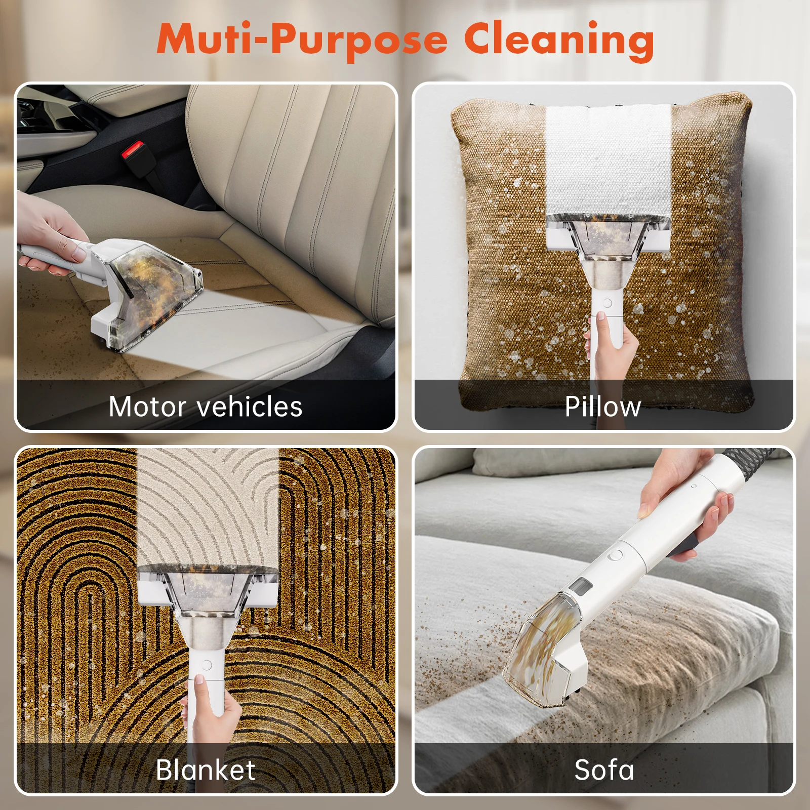 OMESER Spot Cleaner 600/450W 15/11KPa Handheld Carpet Cleaner for Sofa Curtain Spray Suction Integrated Machine Clean Machine