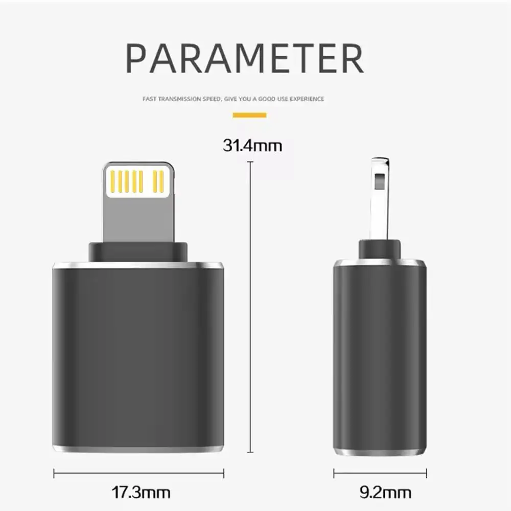 2 stks OTG USB 3.0 Adapter voor IPhone 14 13 12 Pro XS Max XR X 8 Plus 7 6 s IPad Lightning Male Naar USB3.0 Adapter voor IOS13 Boven