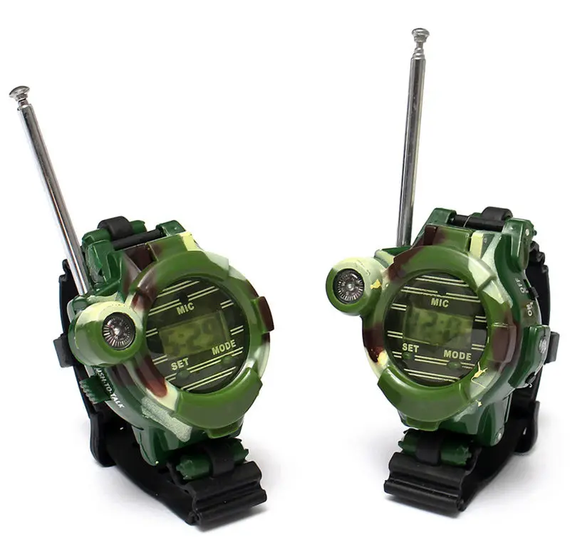 [[Ngộ Nghĩnh] 2 Cái/bộ Ngoài Trời Bộ Ngụy Trang Interphone Đồng Hồ Đồ Chơi Họ Chơi Game Điện Liên Lạc Nội Bộ Mạnh Mẽ Phạm Vi Đồng Hồ Đồ Chơi quà Tặng
