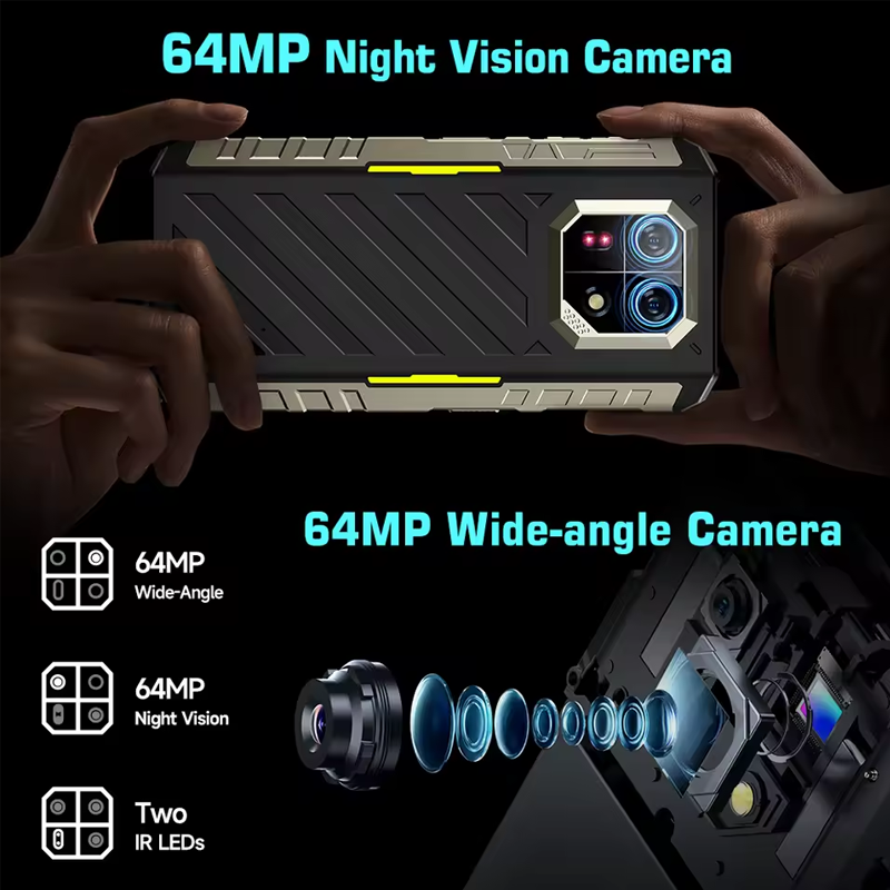 Ulefone Armor 22 Android 13,16GB (8+8GB RAM ),128GB/256GB ROM, 6.58" 120Hz ,6600mAh 33W,NFC,64MP Night Camera, Global Version