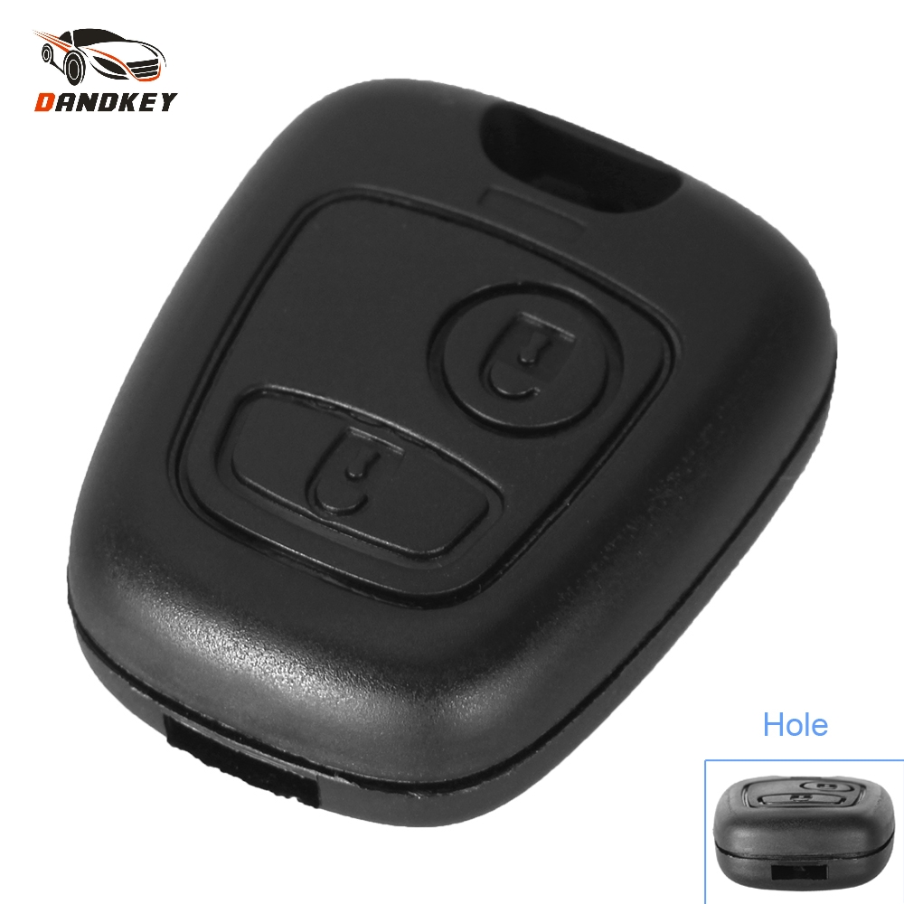 Dandkey llave remota carcasa de llave de coche carcasa de repuesto para Citroen C1 C4 para Peugeot 107 207 307 407 206 306 406