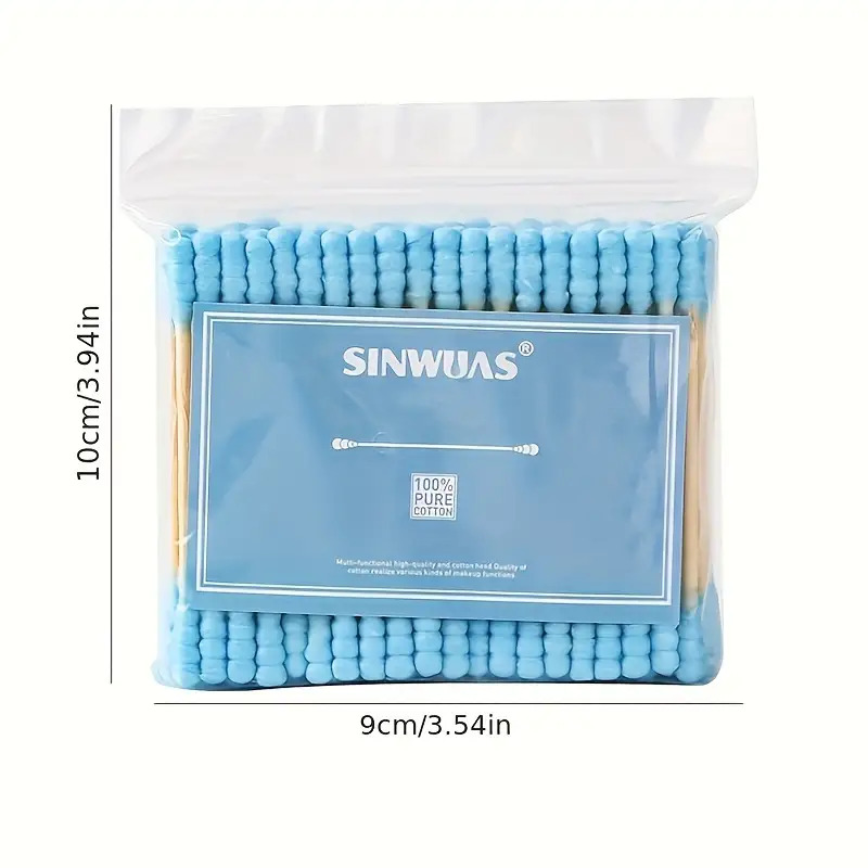 500 Pieces Hypoallergenic Double Tip Sponges, Pink, for Ear, Nose Cleansing & Make-up Application