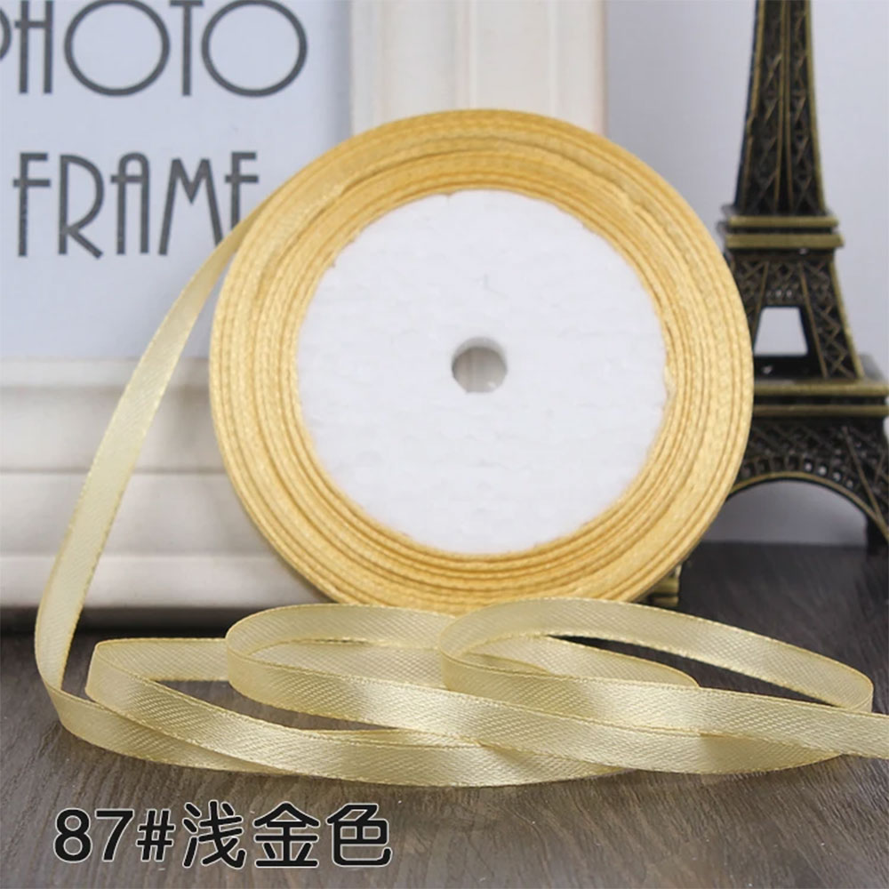 22 เมตร (25 หลา) ผ้าไหมซาตินริบบิ้น 1/4 "(6 มม.) party งานแต่งงานหน้าแรกตกแต่งห่อของขวัญคริสต์มาสปีใหม่ DIY วัสดุ