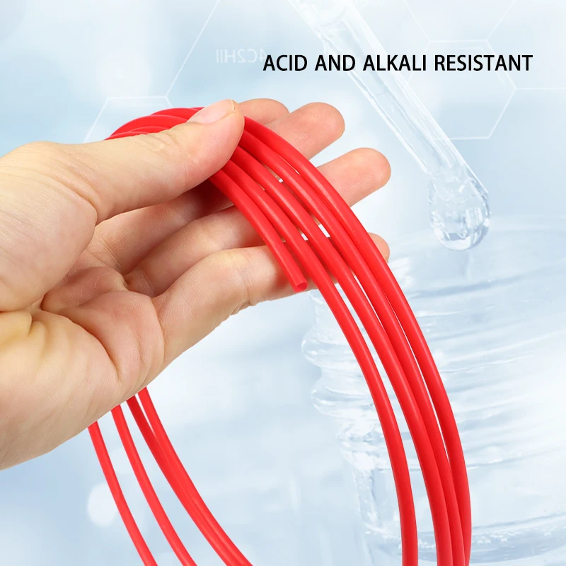 2.5KV 150V Red PTFE Tube 30L - 0L F46 Insulated Capillary Heat Protector Transmit Hose Rigid Temperature Corrosion Resistance
