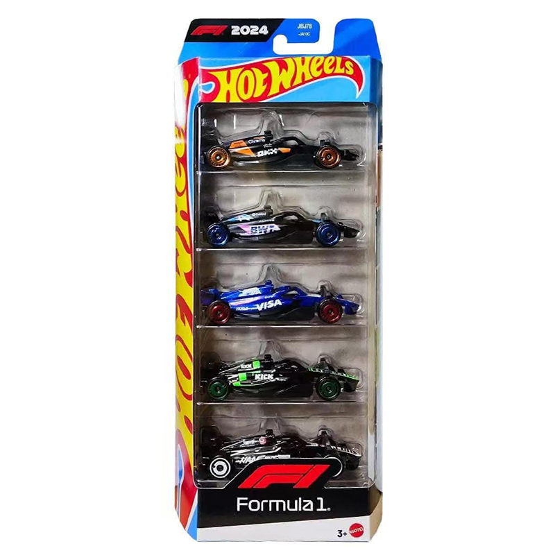 Presale Hot Wheels Formula 1 5-Pack 1/64 Vehicle Diecast Model Cars Toy JBJ78