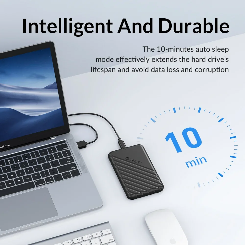 Корпус ORICO HDD 2.5 Адаптер SATA-USB 3.0 Корпус жесткого диска 5 Гбит/с HDD SSD Корпус жесткого диска Поддержка UASP для ПК Ноутбука