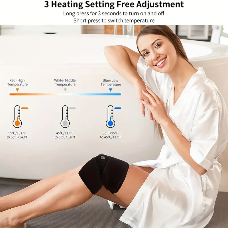 Electric Knee Heating Pad Heated Knee Brace Support for Arthritis Joint Old Cold Leg Knee Warmer
