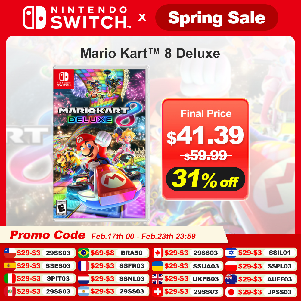 Mario Kart 8 Deluxe Juegos Nintendo Switch 100%, tarjeta de juego física Original oficial, género de carreras para Switch OLED Lite