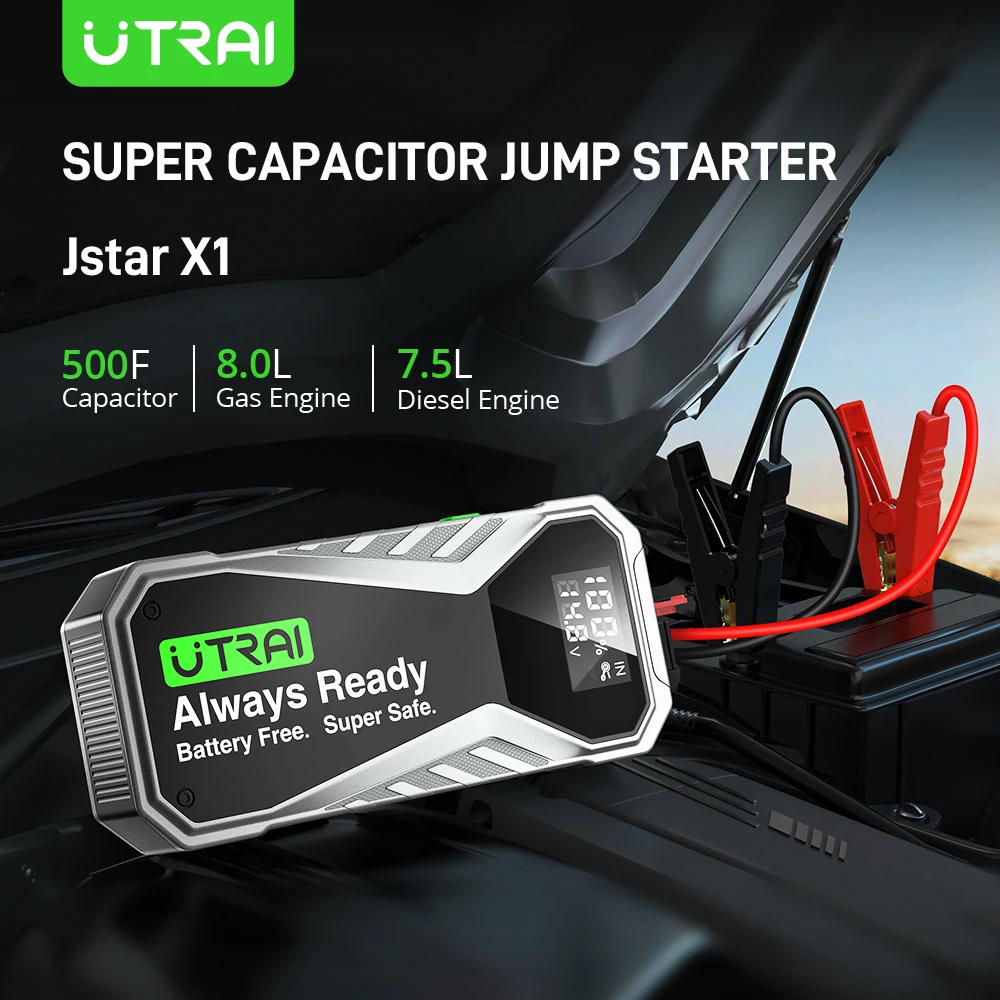 UTRAI Siêu Tụ Điện Car Jump Starter Siêu An Toàn Pin Ít Sạc Nhanh 1000A Di Động Khẩn Cấp Booster Bắt Đầu Từ Thiết Bị