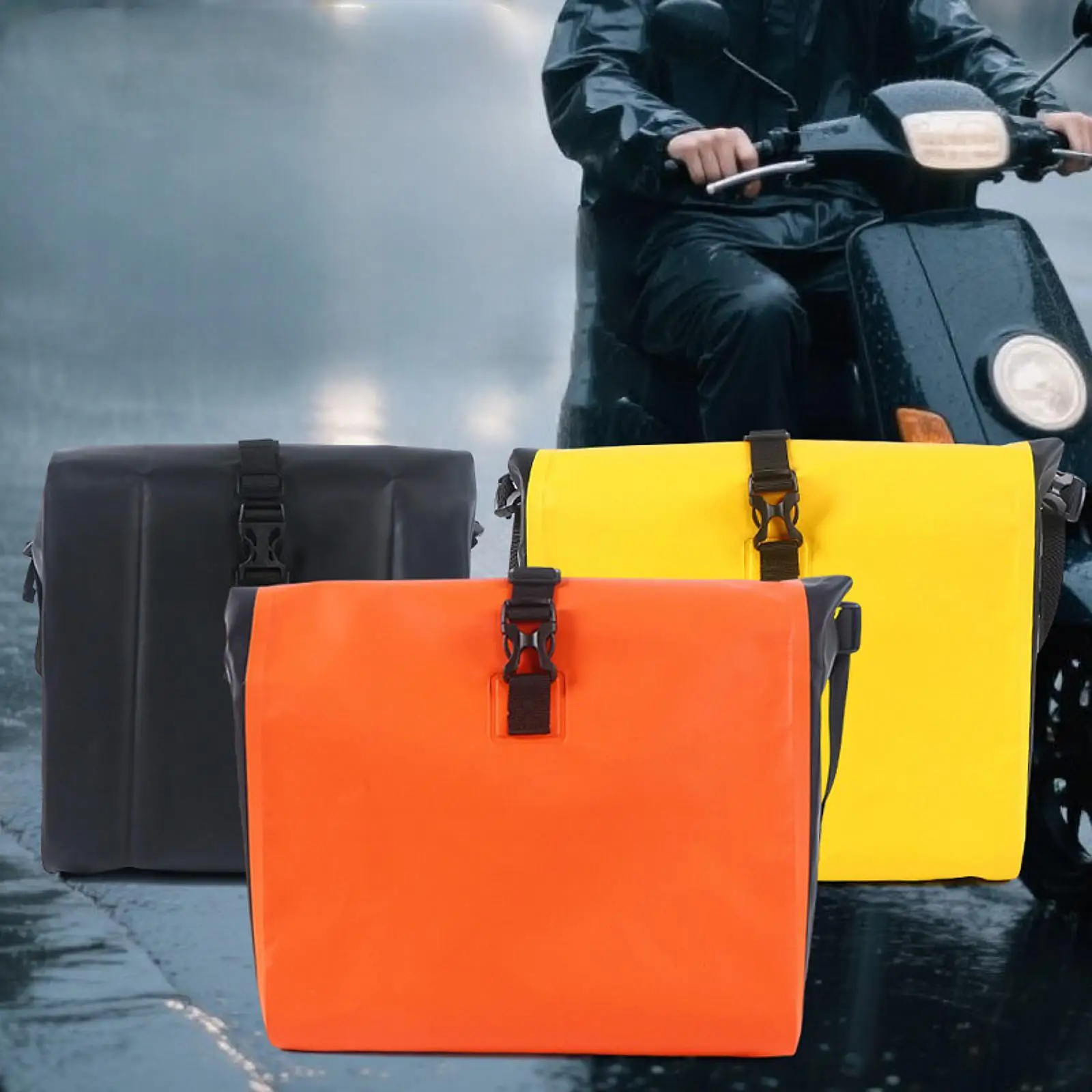 Tas Stang Sepeda Listrik dengan Gesper Bagasi Pemasangan Mudah Kantong Penyimpanan 9L Tas Gantung Depan Sepeda Tas Depan Sepeda