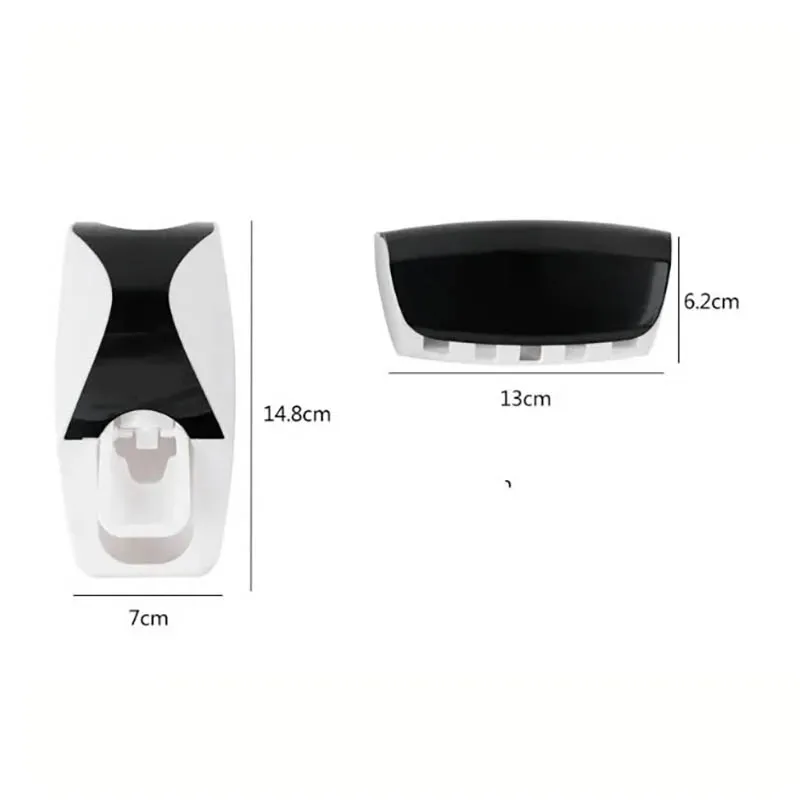 Wall-Montado Toothbrush e Toothpaste Holder Set, dispensador automático e copo