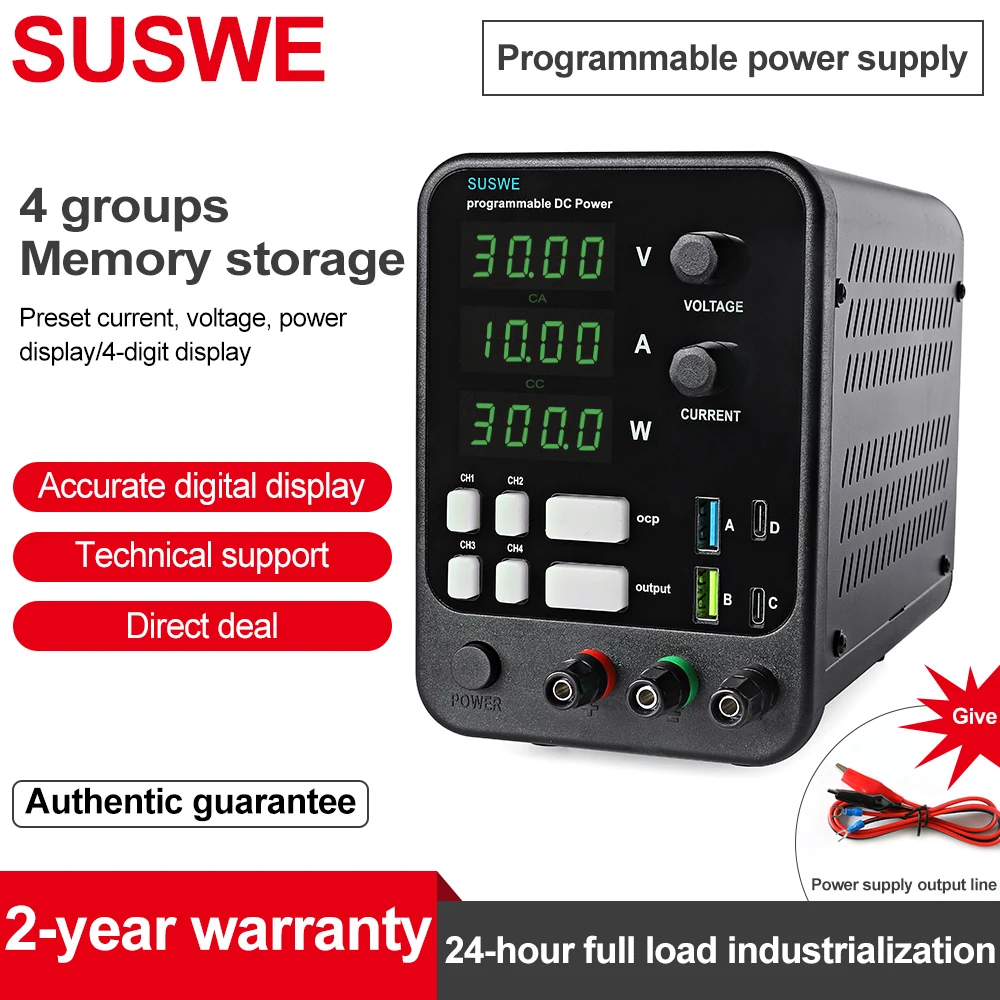 300W 360W  DC Regulated Lab Power Supply Adjustable 30V 10A Laboratory 60V 5A 120V 3A Voltage Regulator Stabilizer Bench Source