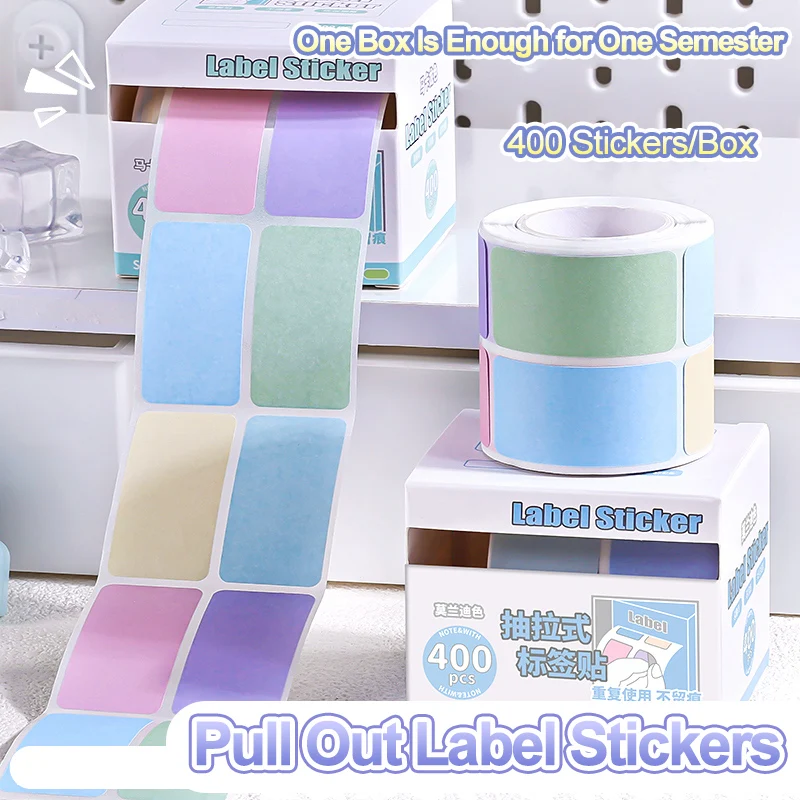 400/1400 ดึง Sticky Notes Morandi สีชื่อสติกเกอร์ Sticky Notes กาว Macaron สี Index ป้ายสติกเกอร์