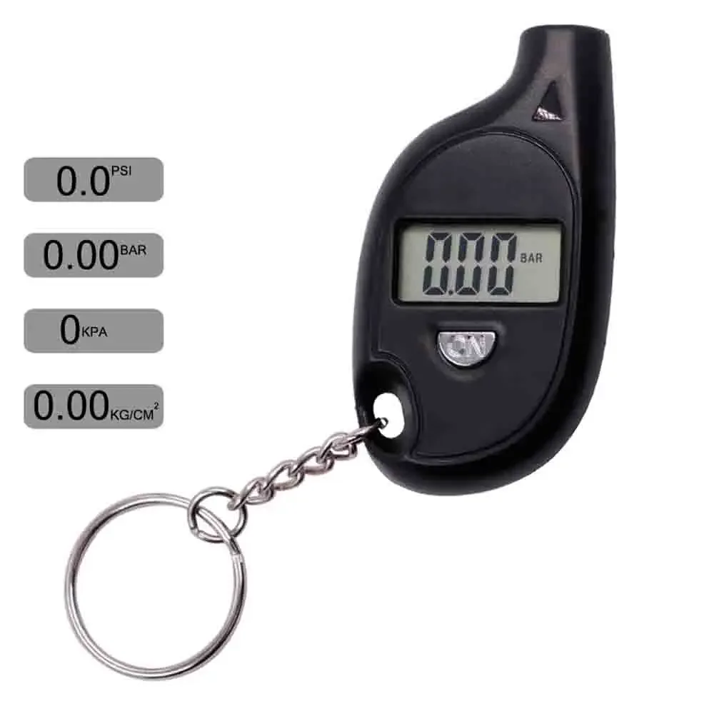 Mini brelok do kluczy Cyfrowy wyświetlacz LCD Miernik ciśnienia powietrza w oponach samochodowych Automatyczny alarm bezpieczeństwa opon motocyklowych Nowy