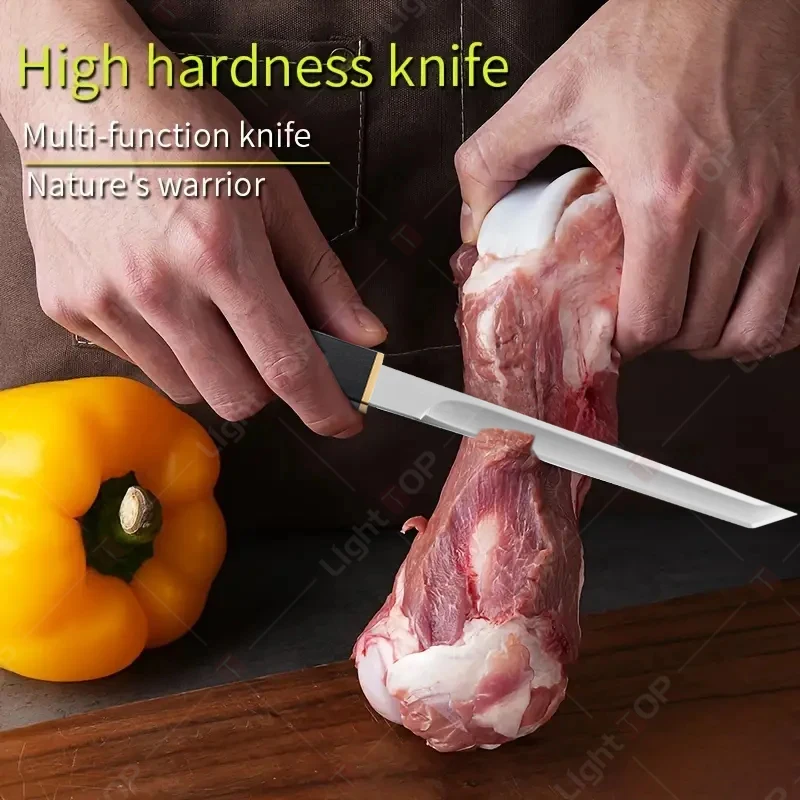 Nuevo cuchillo para deshuesar de acero inoxidable, cuchillo de carnicero forjado hecho a mano, cuchillo para cortar frutas, cuchillo para carne de cordero asado, funda para cuchillo