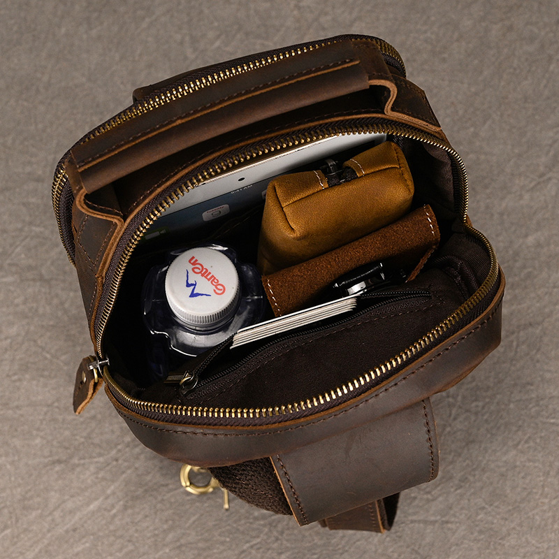 กระเป๋ากระเป๋าคาดอกหนังแท้ S กระเป๋าคาดหน้าอกชายสุดหรูกระเป๋าสะพายข้างกระเป๋าหน้าอกสำหรับผู้ชายผู้ชายสบายๆหนังกระเป๋าคาดหน้าอกกระเป๋าสะพายไหล่เดียว