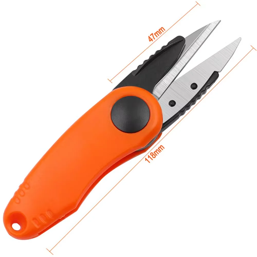 Tijeras plegables en forma de camarón, tijeras de acero inoxidable, cortaúñas, uso de pescado, cortador de línea de pesca, accesorios para pesca