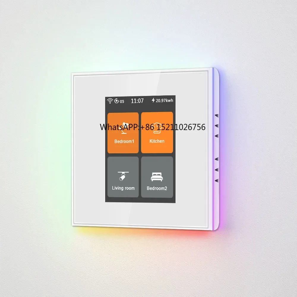 2024 mais recente lcd toque 4 gang way tuya wifif zigbee interruptor de luz parede inteligente casa inteligente atender com tuya google casa alexa
