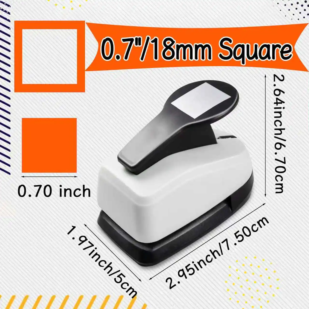 3pcs Paper cutter for crafts Hole Punchers Tool Set 1 1.5 2 inch 16 25 38 mm Square Shapes Hole for card making custom scrapbook