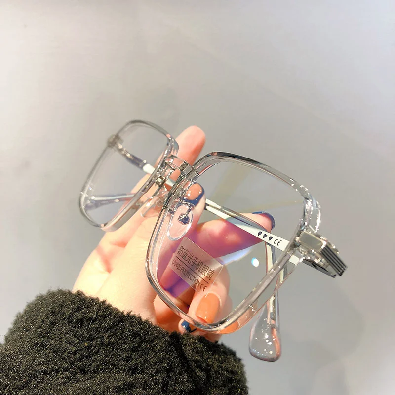 Lunettes de lecture à la mode pour femmes, Anti lumière bleue, presbytie, haute définition, unisexe, monture transparente