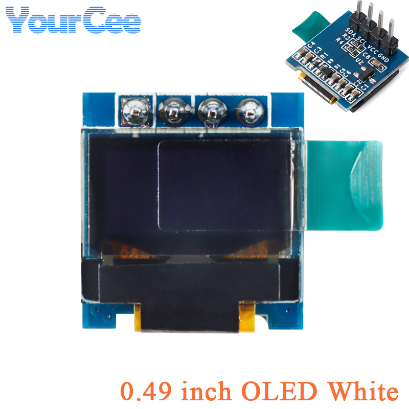 Módulo de pantalla LCD con pantalla OLED de 0,49 pulgadas IIC I2C 64x32 SSD1306 blanco 64*32