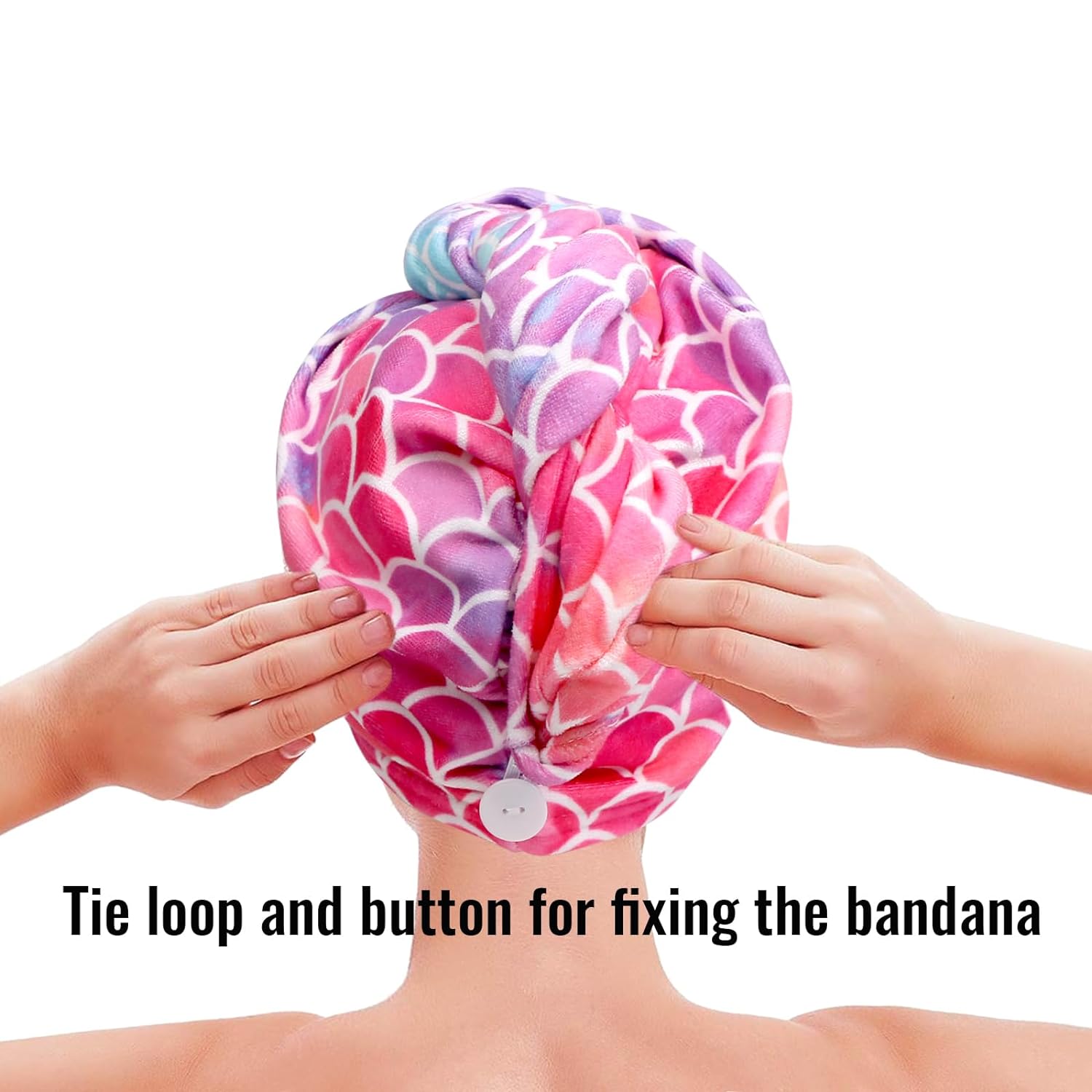 Bonnet pour cheveux secs en écailles de poisson pour enfants, serviette absorbante douce en fibre ultra fine, essentielle pour la salle de bain et le salon, 1 PC