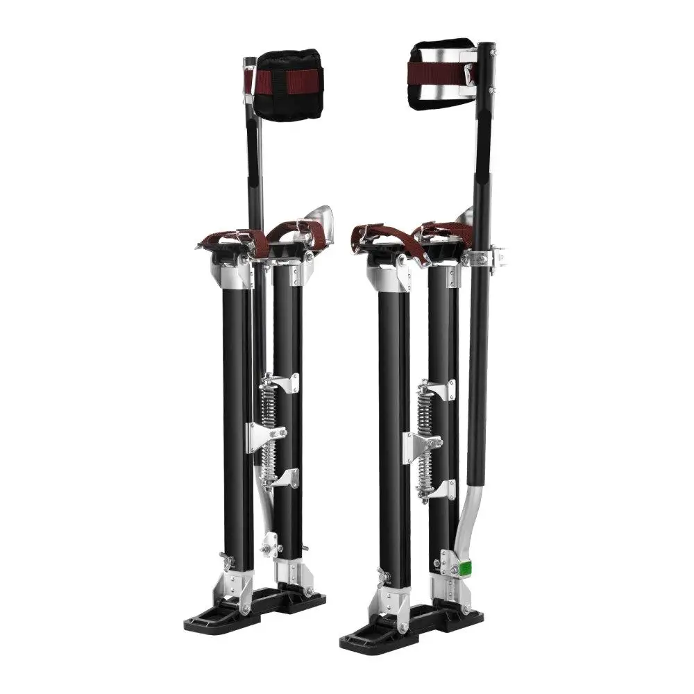 Verstellbare Aluminium-Trockenbaustelzen 61 cm bis 102 cm für Malerei und Hausreparatur, schwarze Farbe