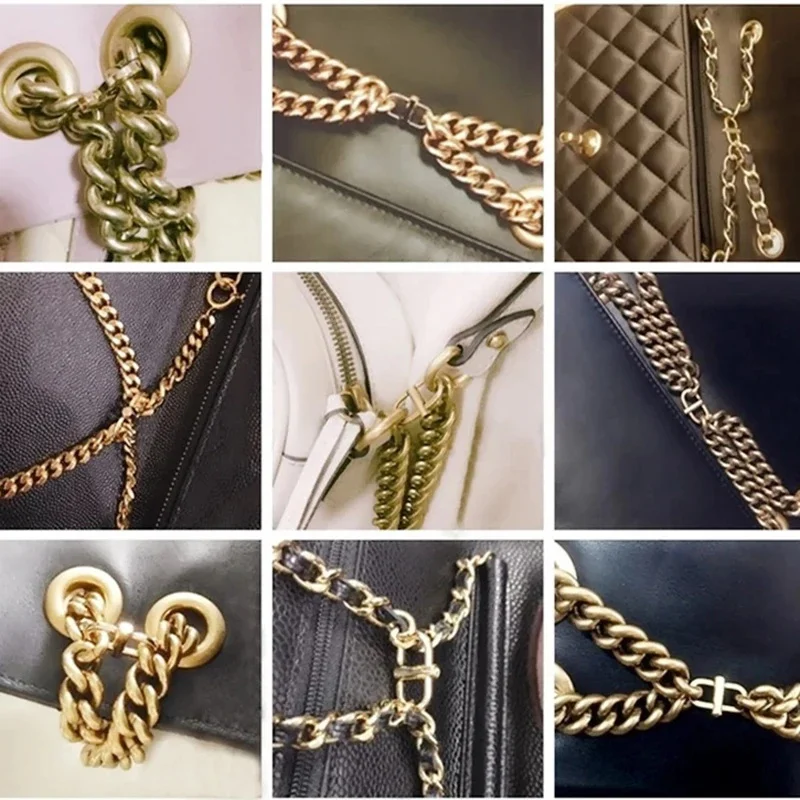 Accessori per catene in metallo Borsa da polso portatile a tracolla Tracolla a catena Accessori per bagagli di ricambio Decorazione versatile
